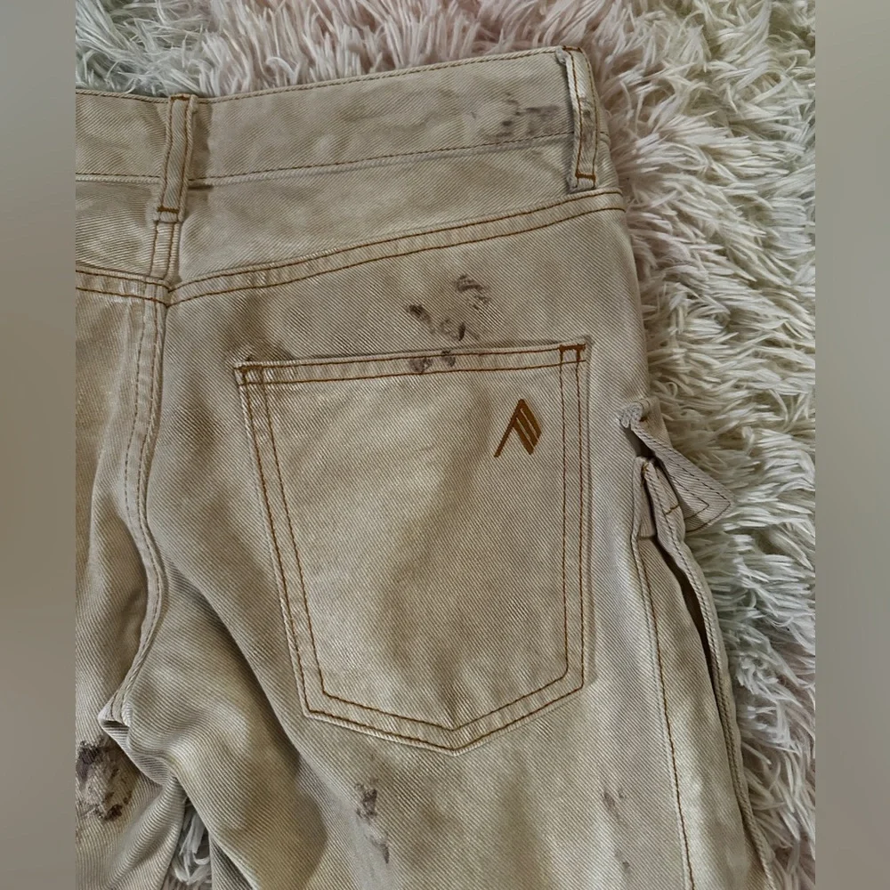 New The Attico Essie Mid-Rise Cargo Jeans Size 24